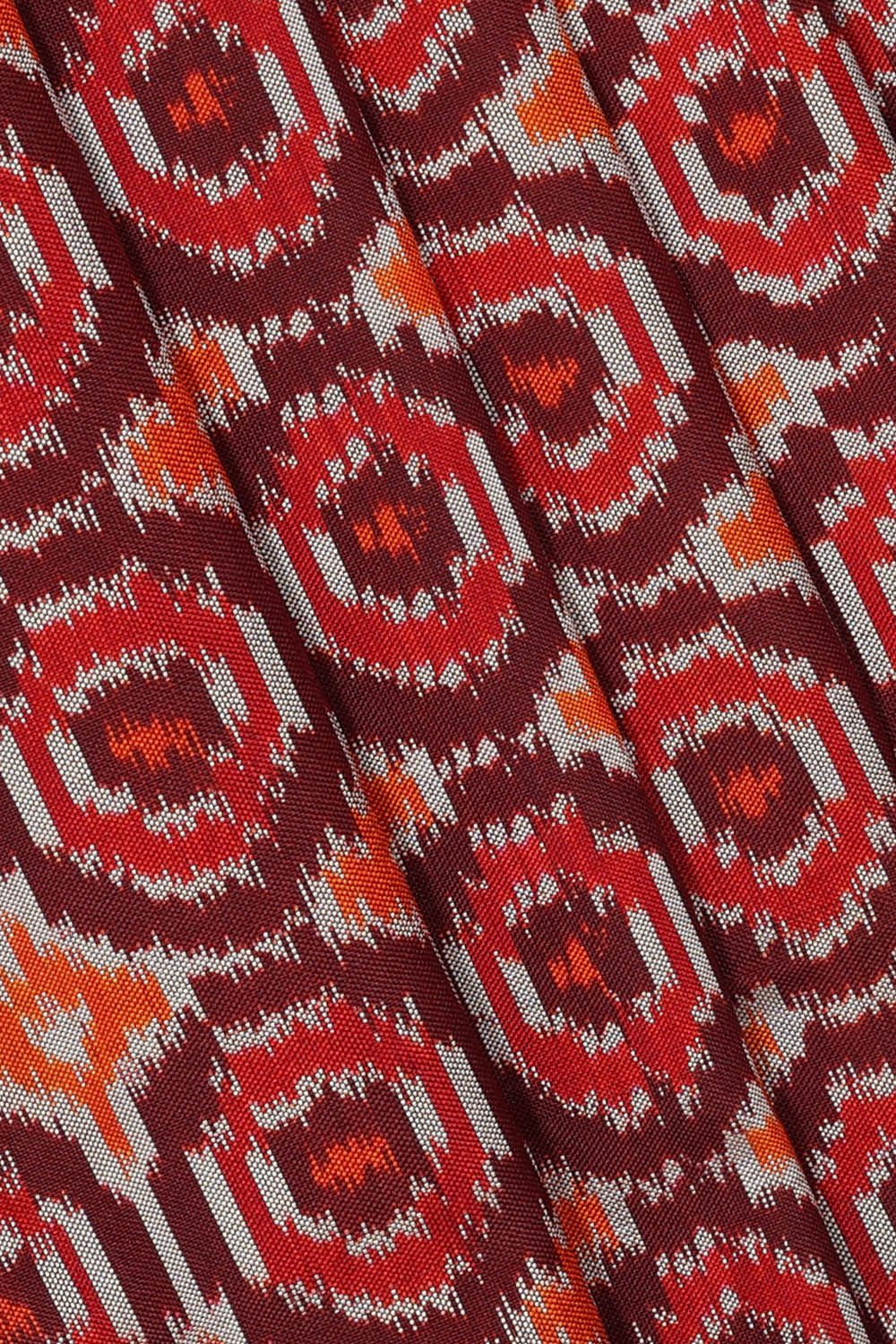 Image of Ikat Silk Maroon Saree