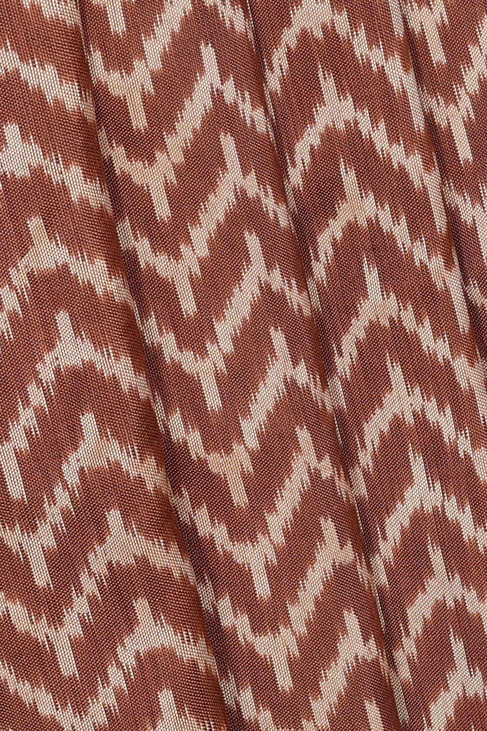 Ikat Silk Brown Saree