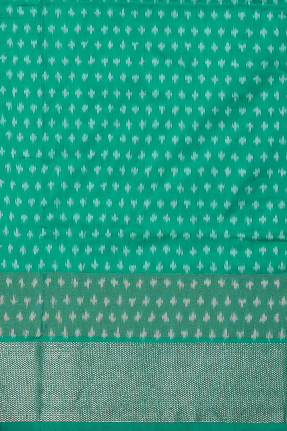 Ikat Silk Sea Green Saree