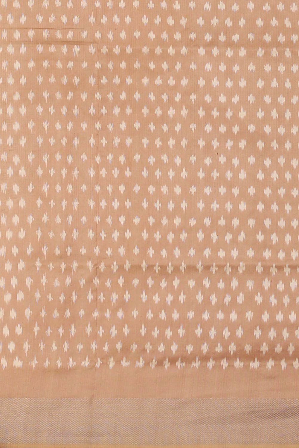 Image of Ikat Silk Mustard Yellow Saree