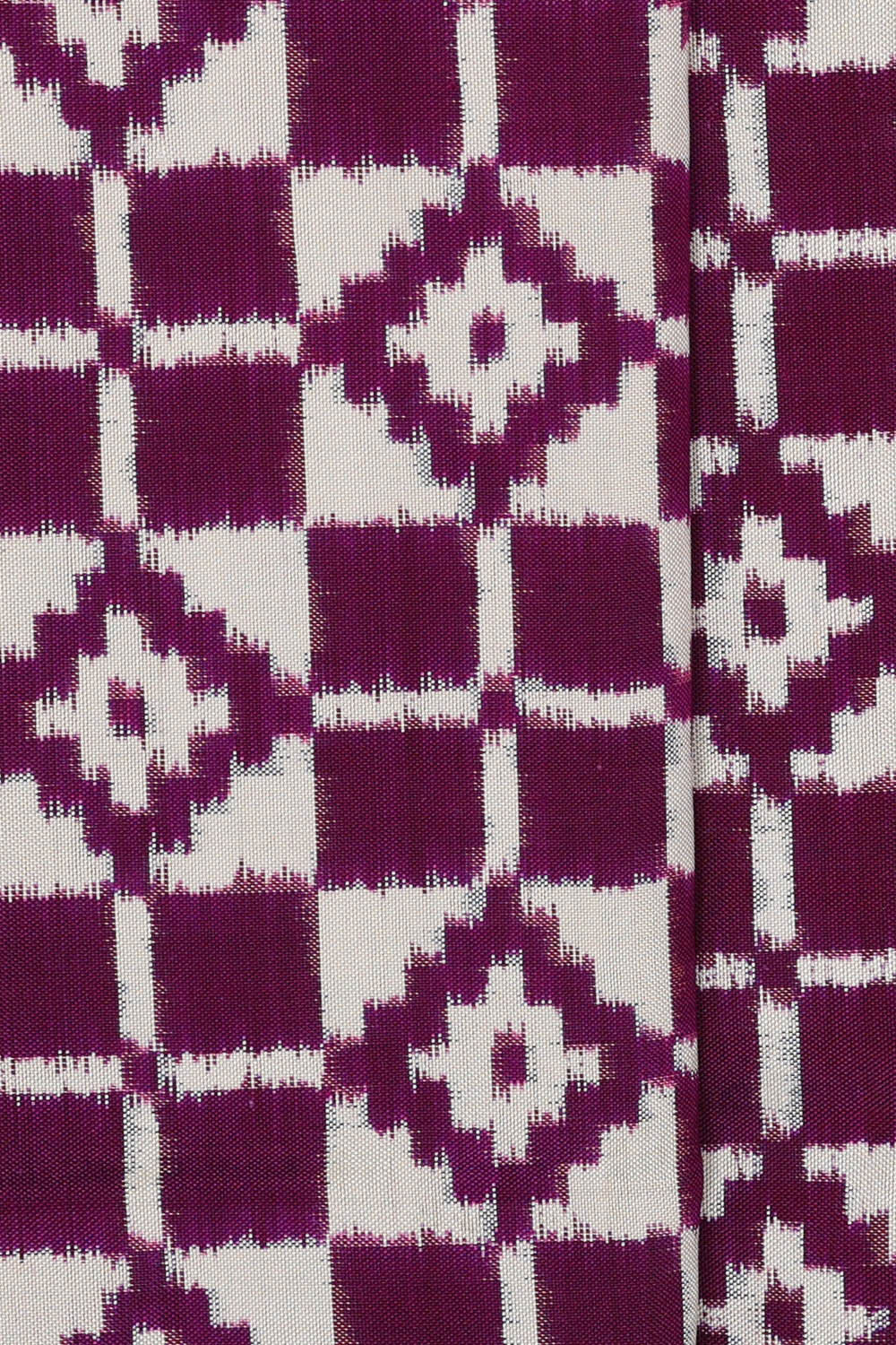 Ikat Silk Purple Saree