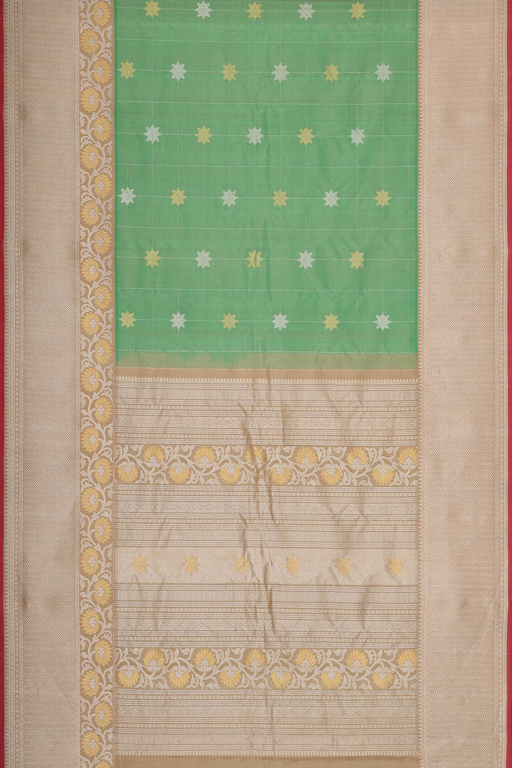 Image of Gadwal Silk Green Saree