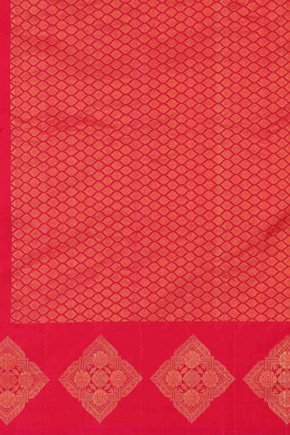 Image of Gadwal Silk Reddish Pink Saree