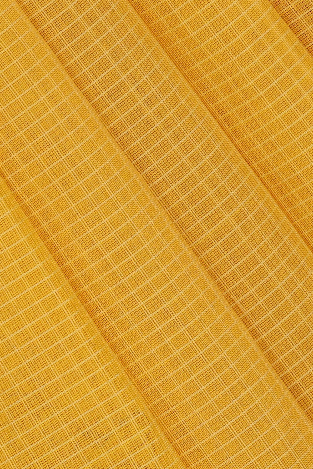 Image of Gadwal Cotton Yellow Saree