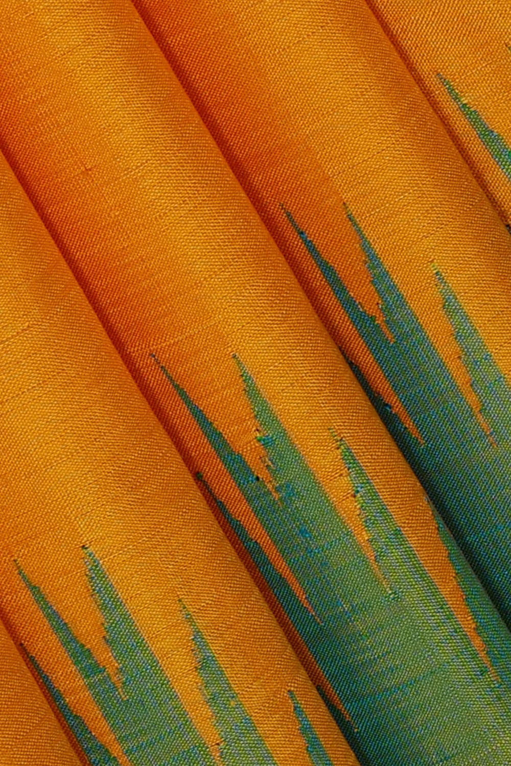 Image of Arani Silk Mustard Yellow Saree