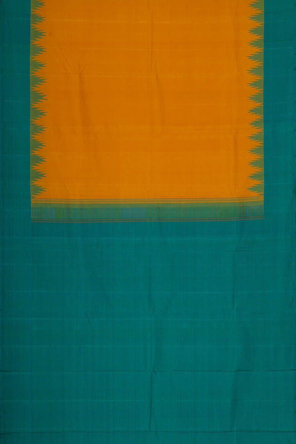 Image of Arani Silk Mustard Yellow Saree