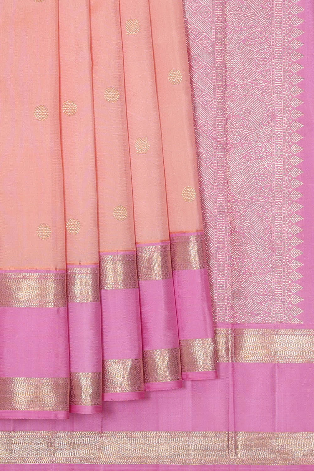 Image of Arani Silk Light Peach Saree
