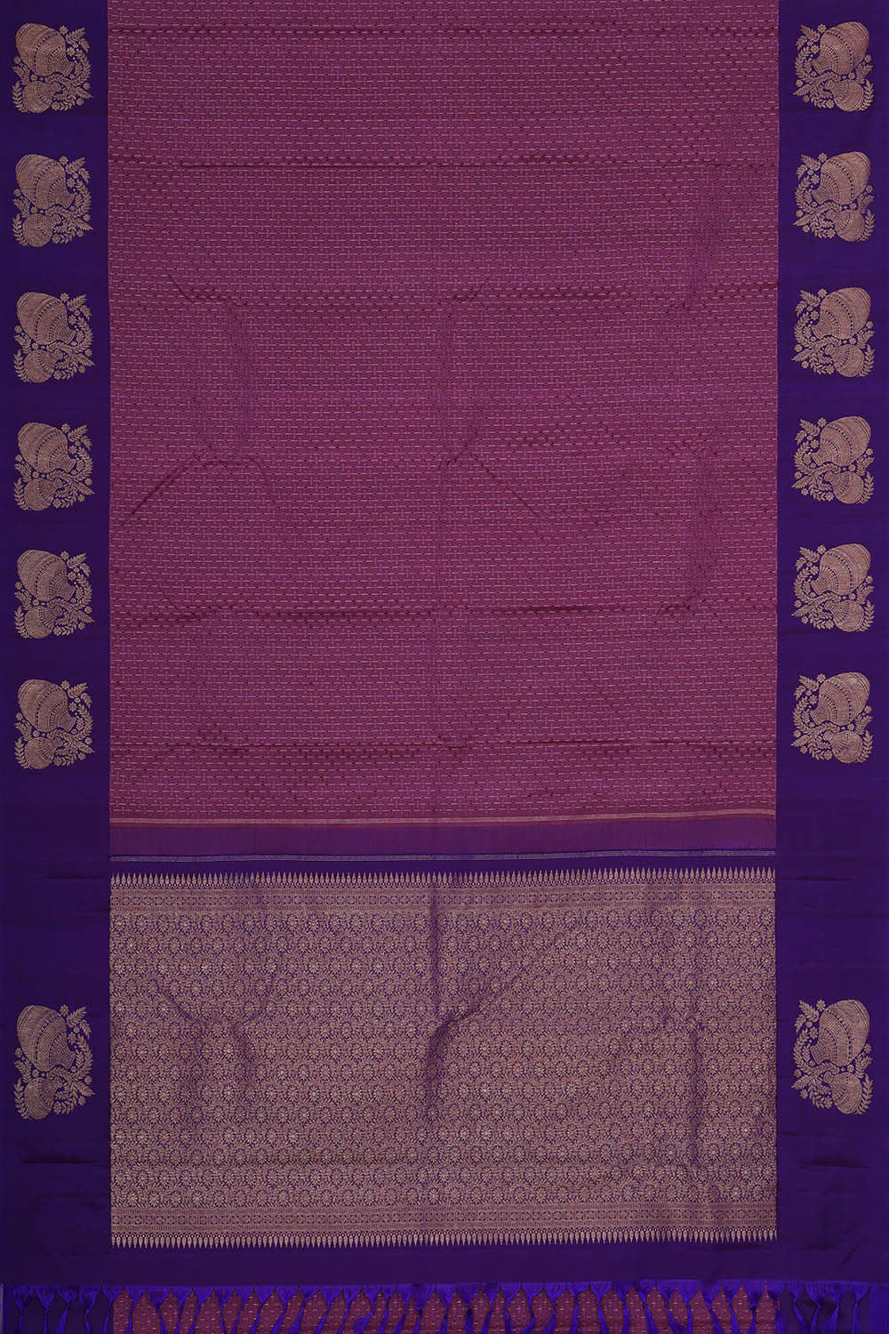 Image of Arani Silk Dark Onion Pink Saree