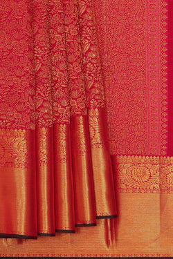 Image of Kanchipattu Red Brocade Saree