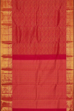 Image of Kanchipattu Red Brocade Saree