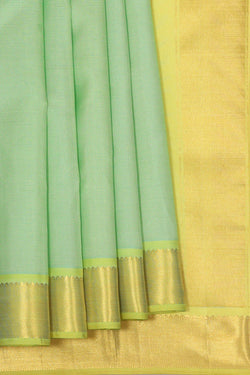 Image of Arani Silk Green-Yellow Saree