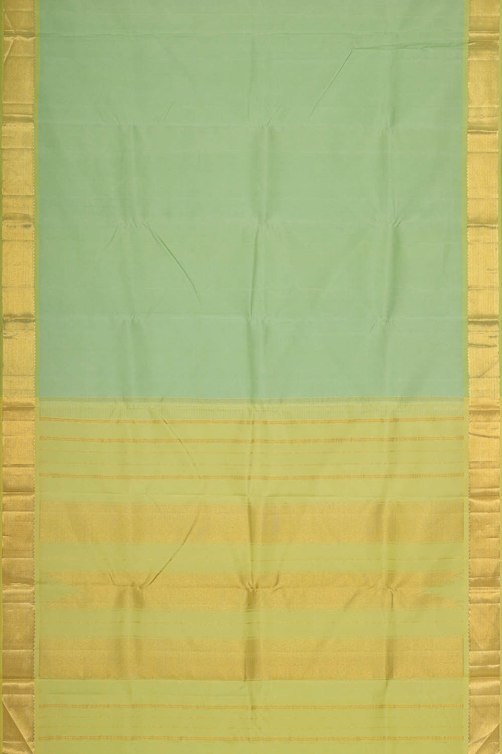 Arani Silk Green-Yellow Saree