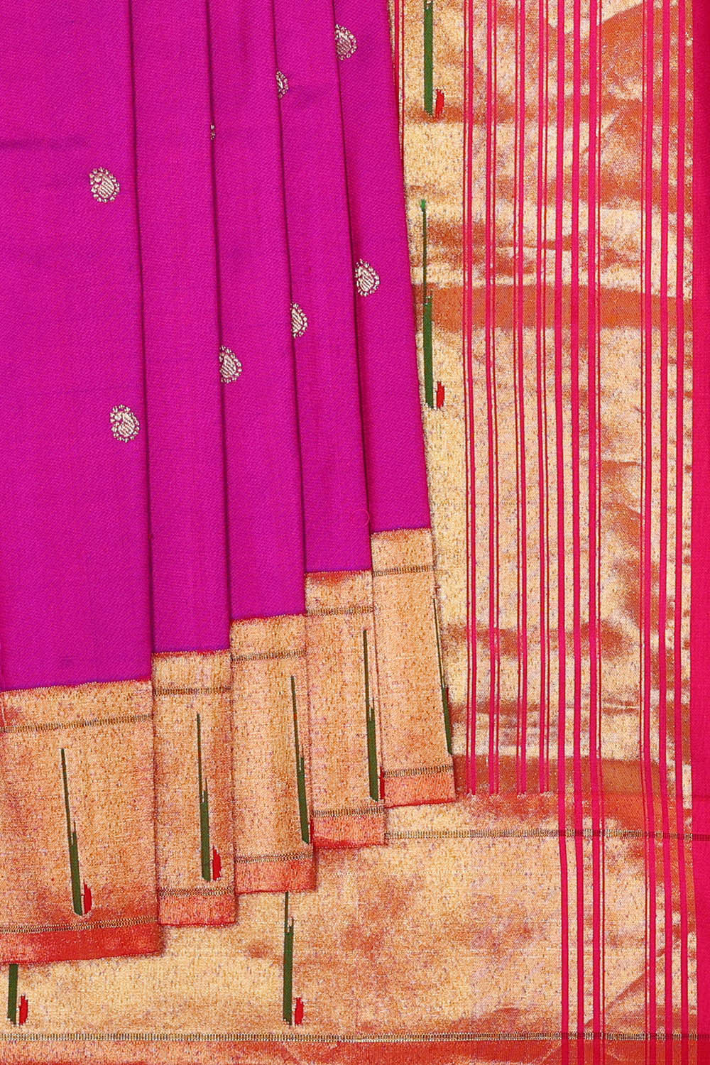 Image of Paithani Silk Magenta Saree