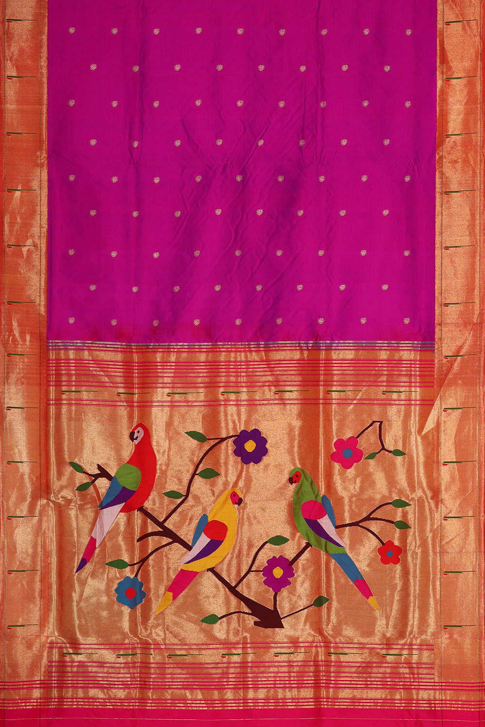 Image of Paithani Silk Magenta Saree