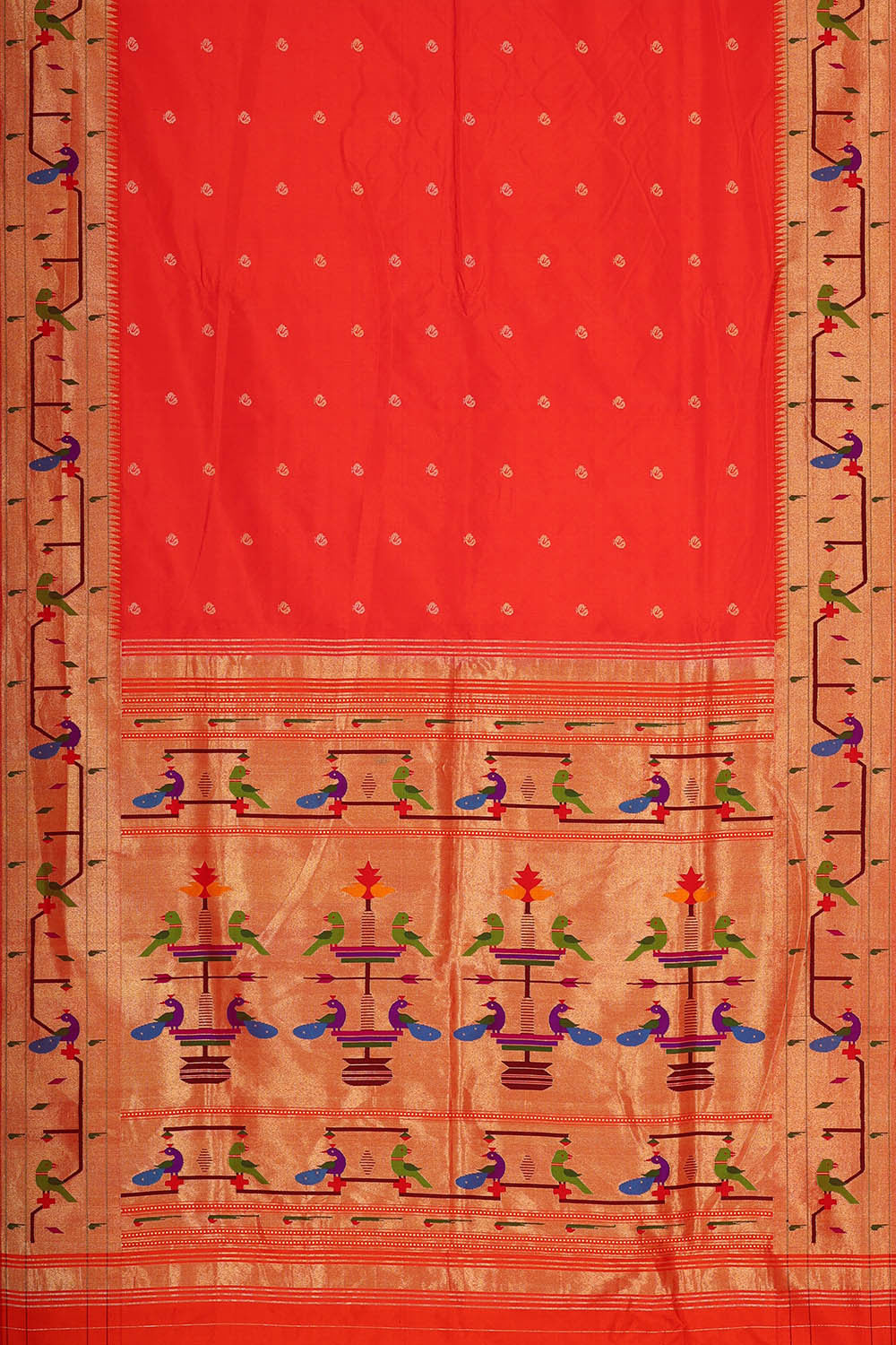Paithani Silk Light Red Saree