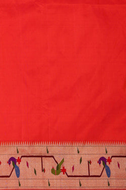 Image of Paithani Silk Light Red Saree