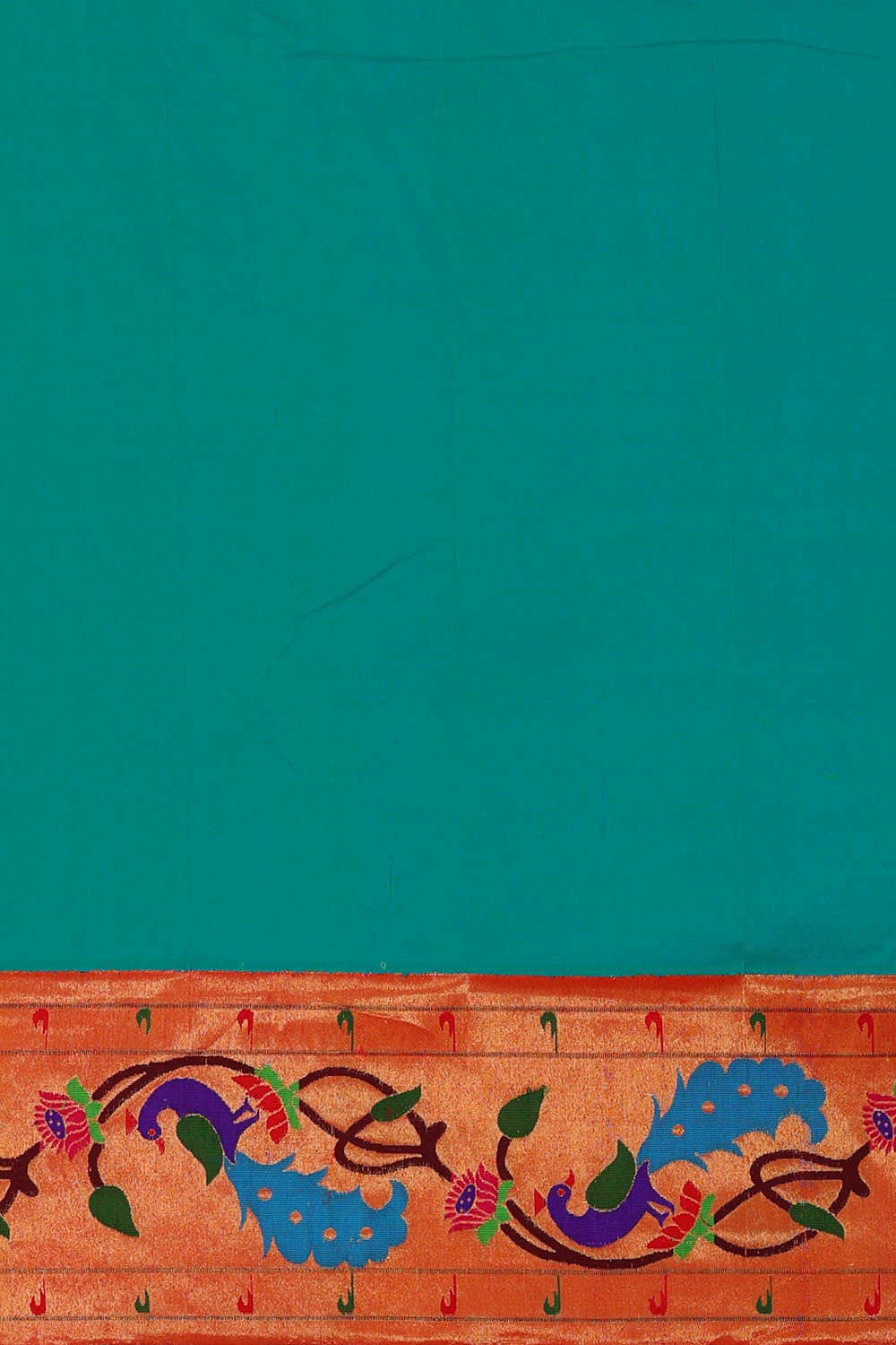 Image of Paithani Silk Deep Sea Green Saree