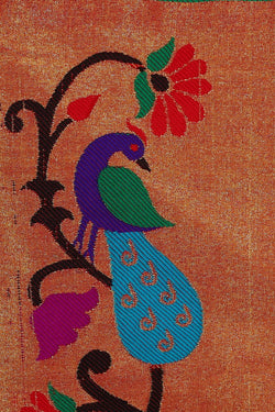 Image of Paithani Silk Teal Blue Saree