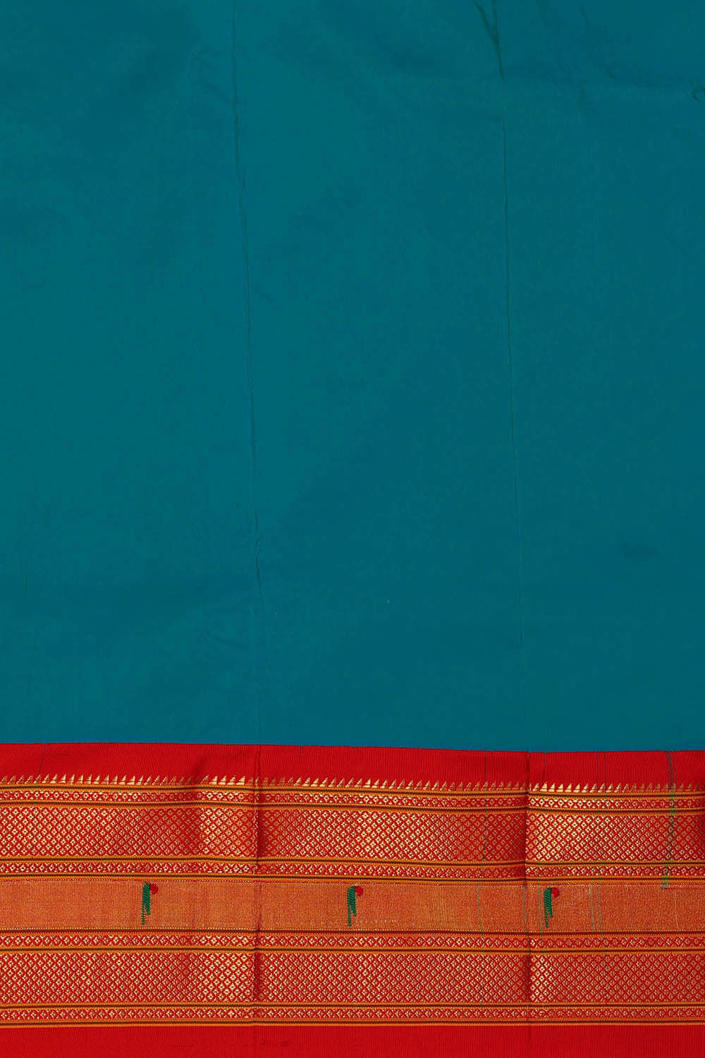 Paithani Silk Teal Blue Saree