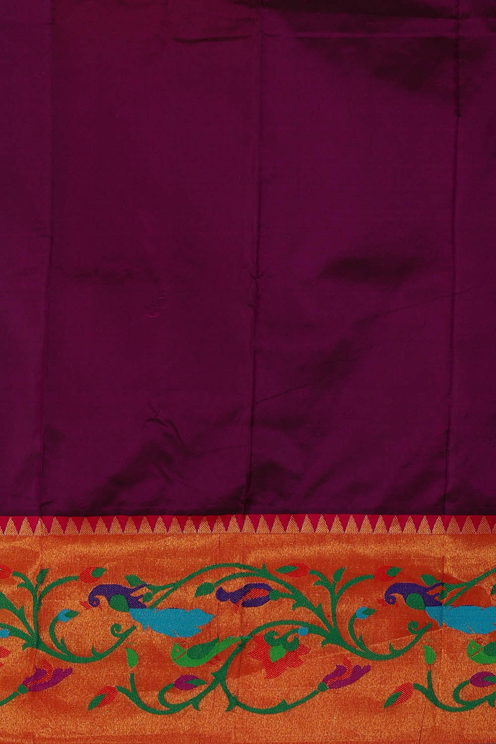 Paithani Silk Deep Wine Saree