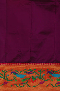 Image of Paithani Silk Deep Wine Saree