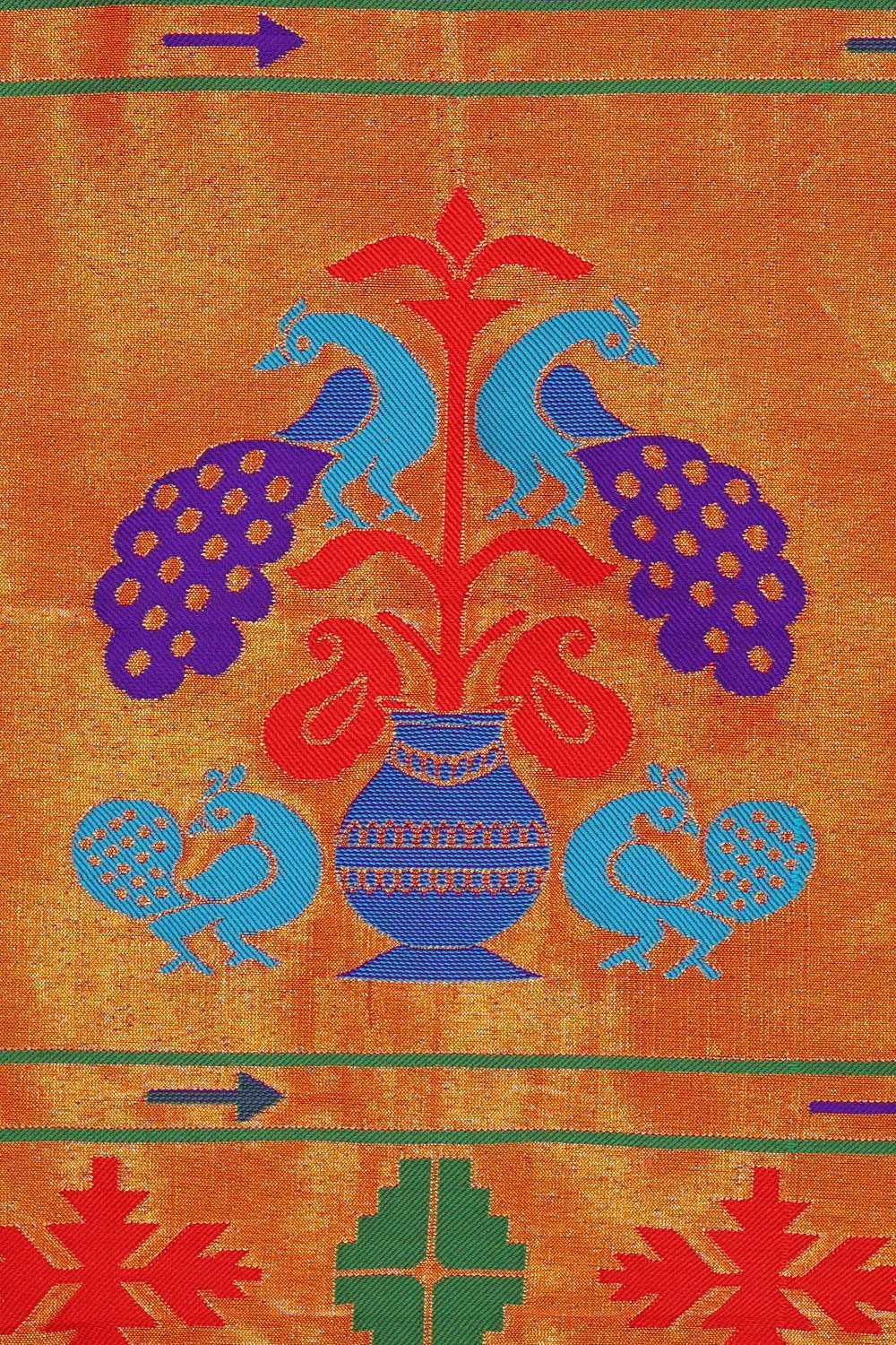 Paithani Silk Deep Wine Saree
