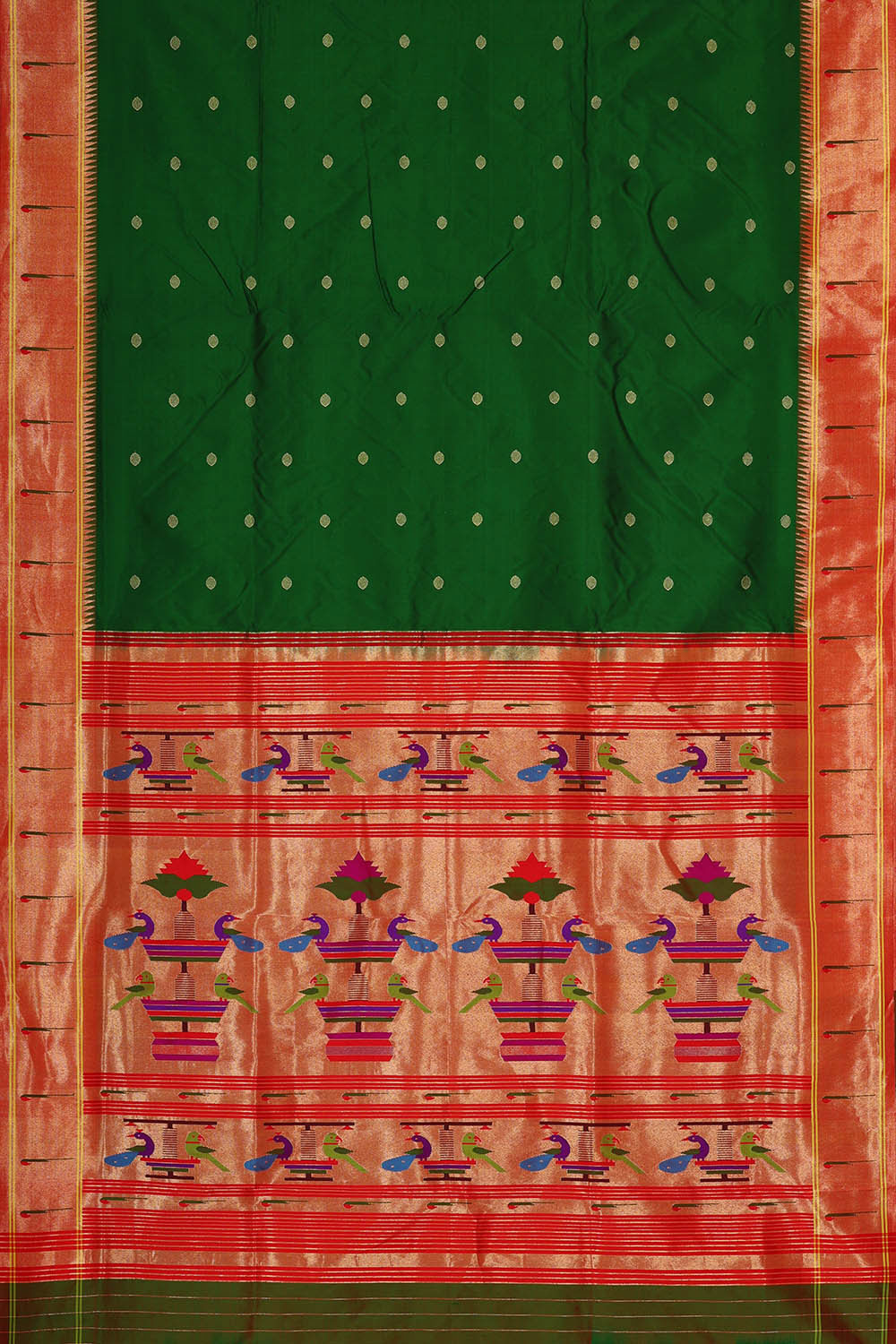 Paithani Silk Green Saree