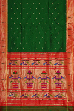 Image of Paithani Silk Green Saree