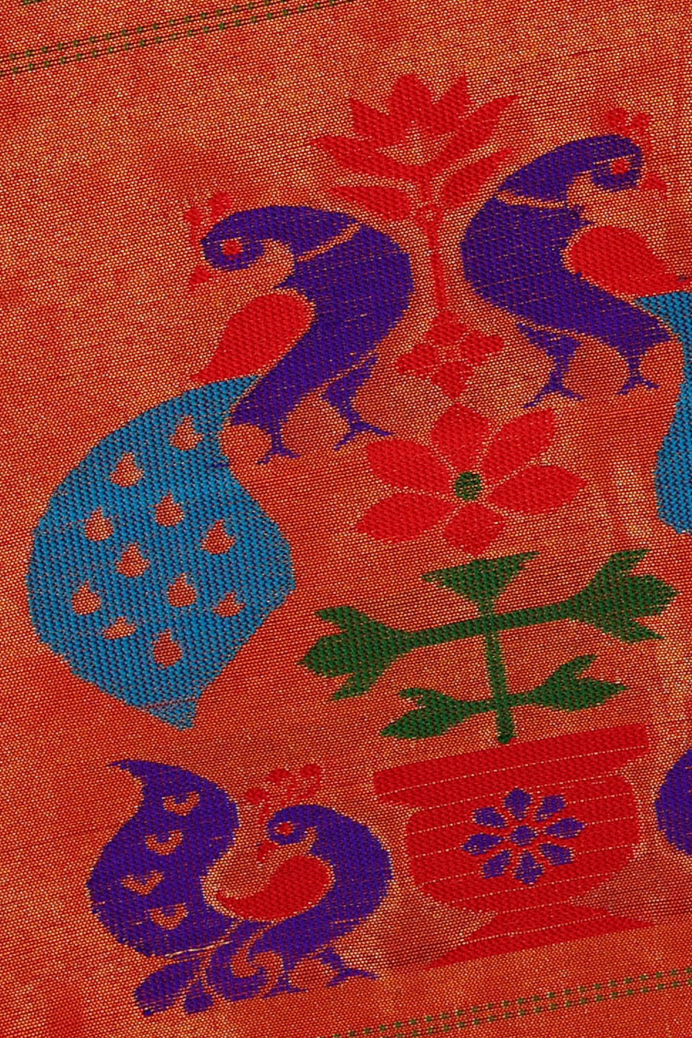 Image of Paithani Silk Haldi Yellow Saree