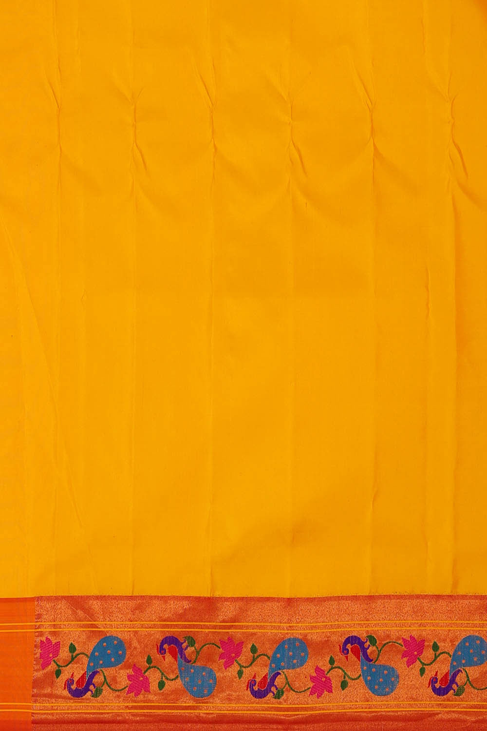 Paithani Silk Haldi Yellow Saree