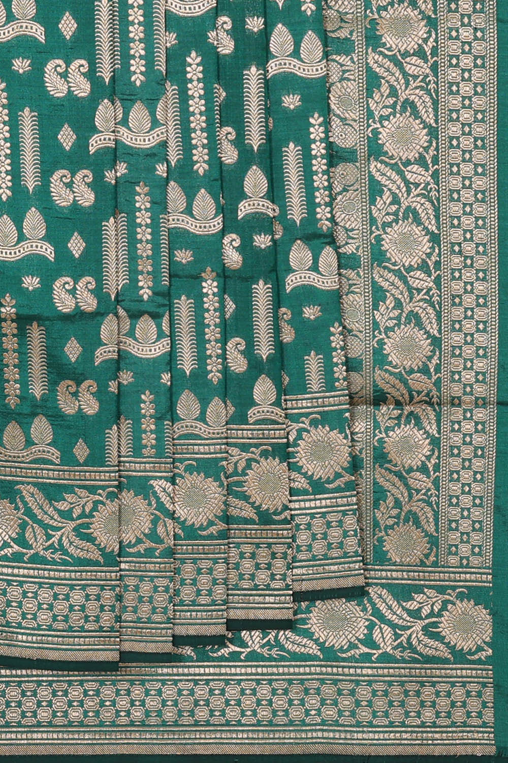 Banarasi Silk Teal Green Saree