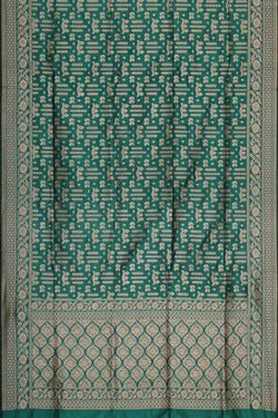 Image of Banarasi Silk Teal Green Saree