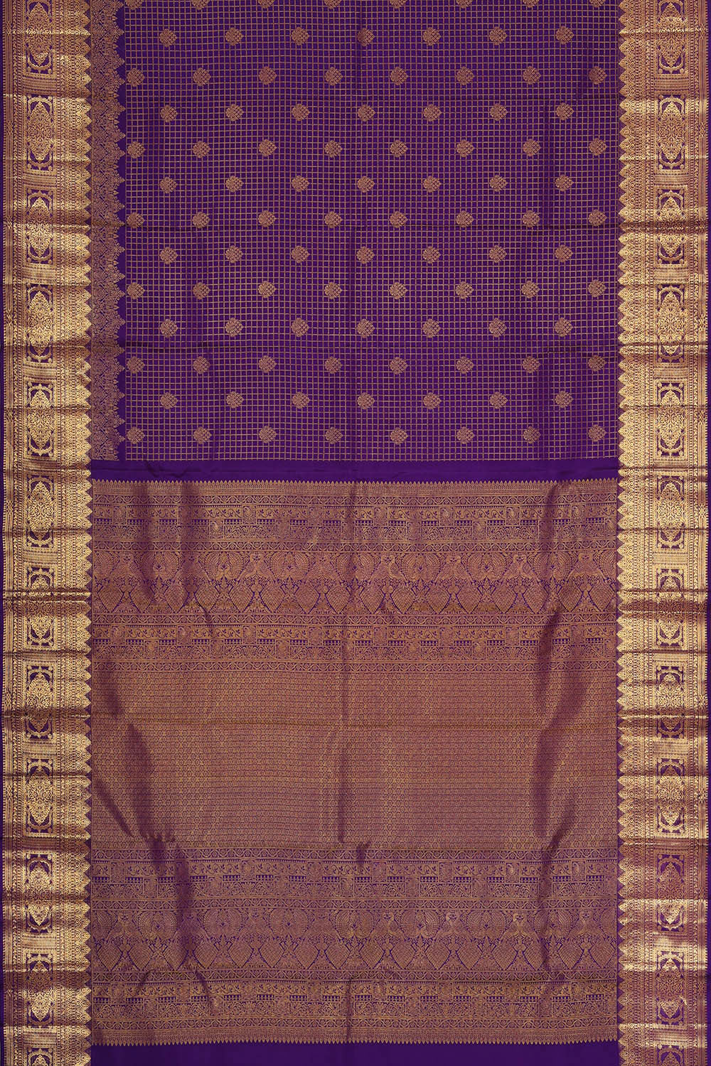 Kanchipattu Purple Brocade Saree