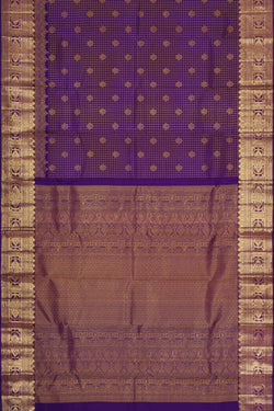Image of Kanchipattu Purple Brocade Saree