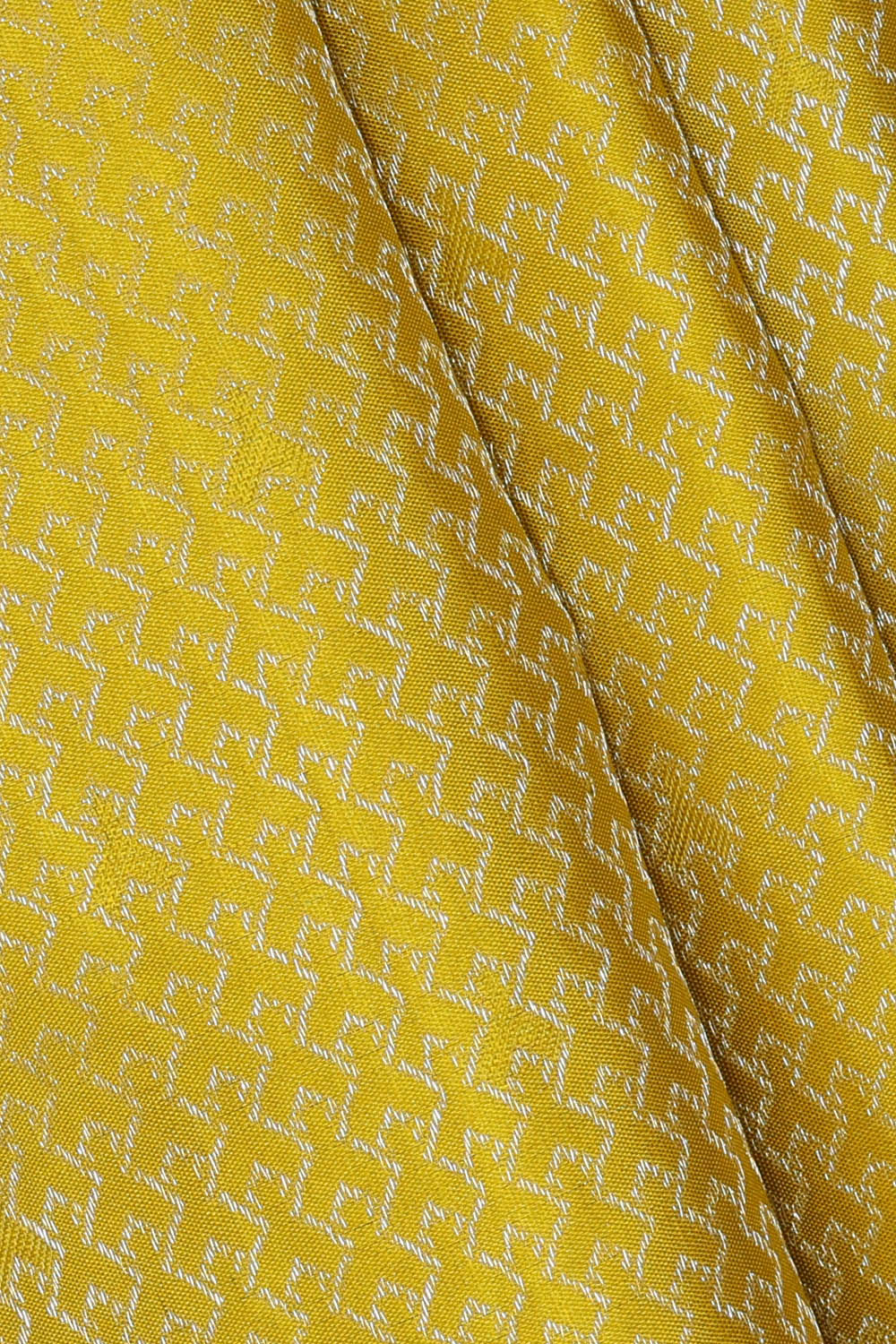 Image of Yellow Arani Brocade Silk Saree