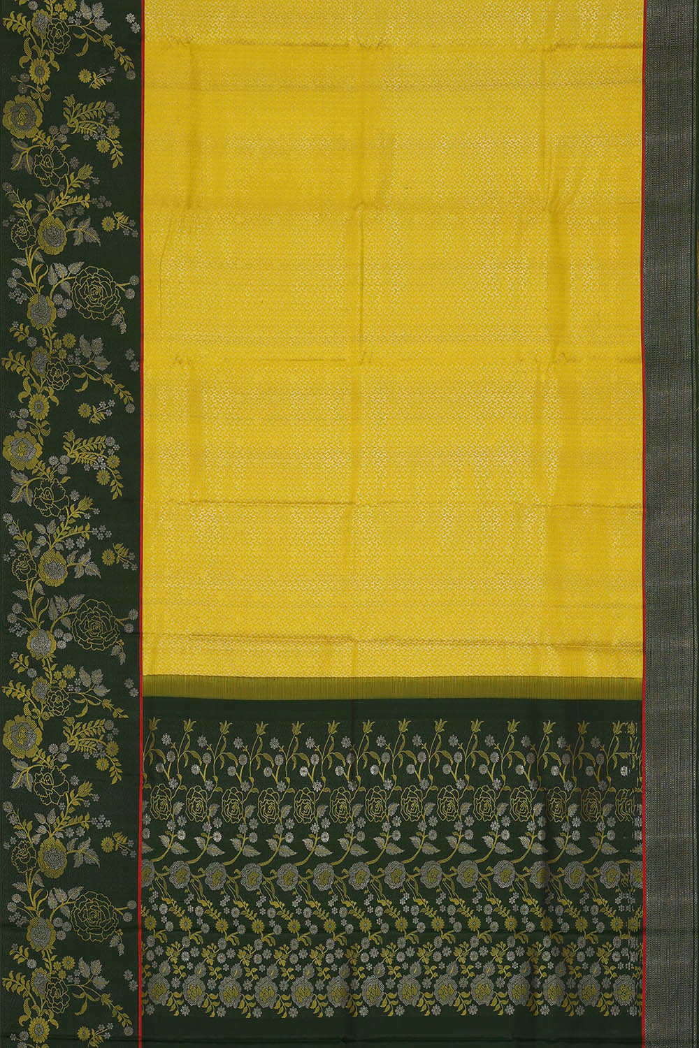 Image of Yellow Arani Brocade Silk Saree