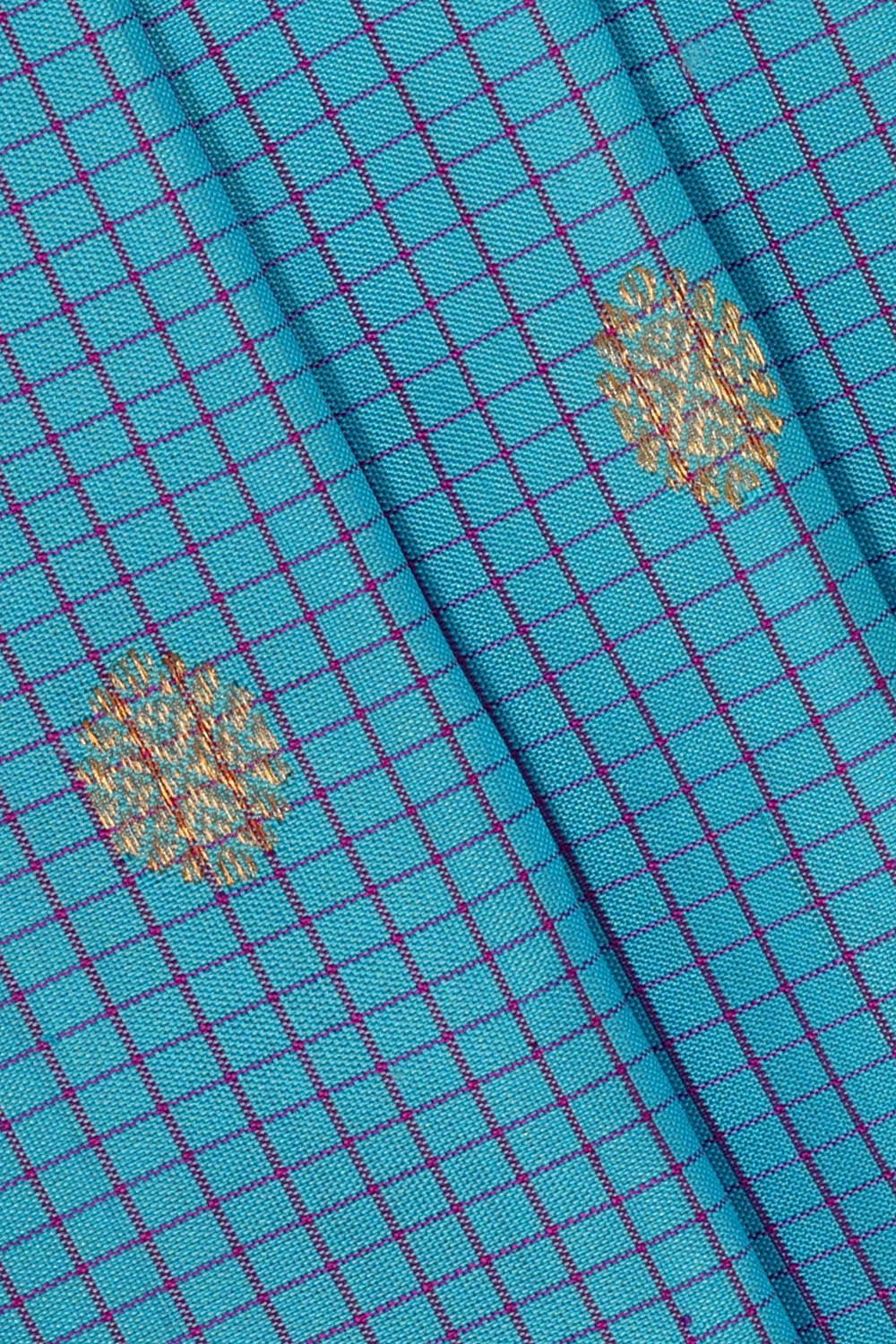 Image of Gadwal Silk Sky Blue Saree