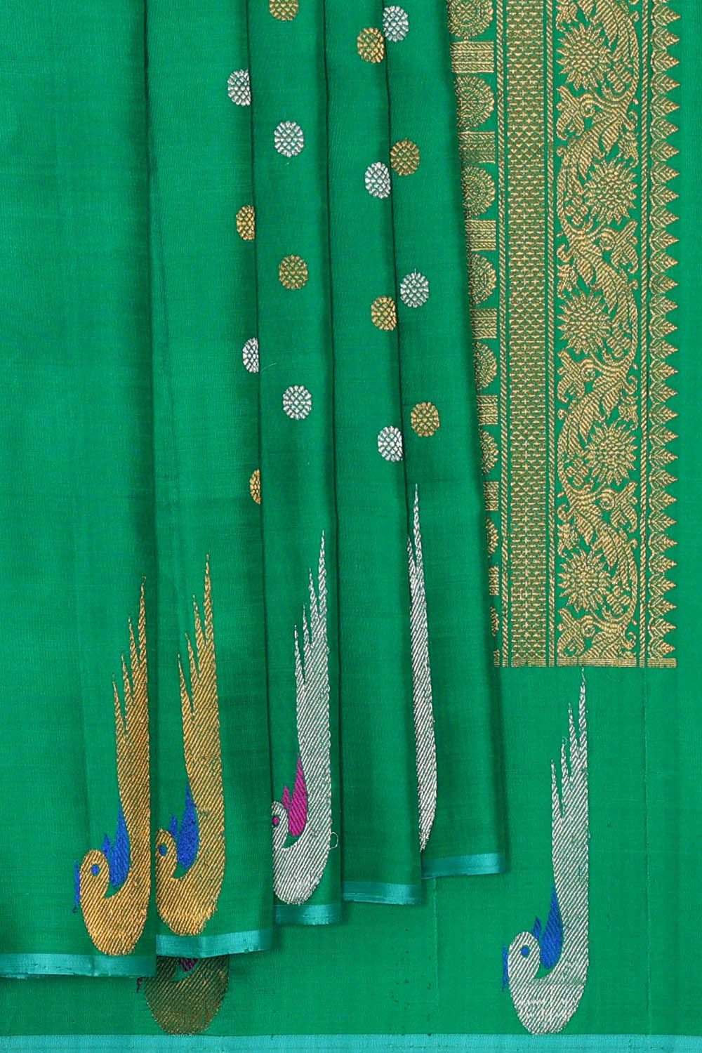 Gadwal Silk Green Saree