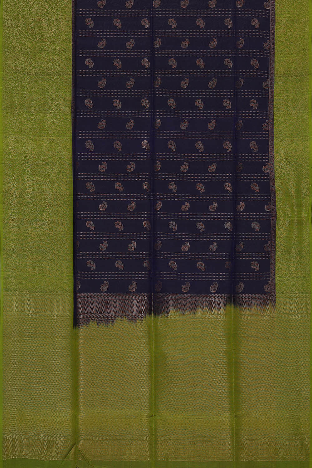 Image of Navy Blue Silk Saree