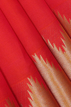 Image of Kanchipattu Red Brocade Saree