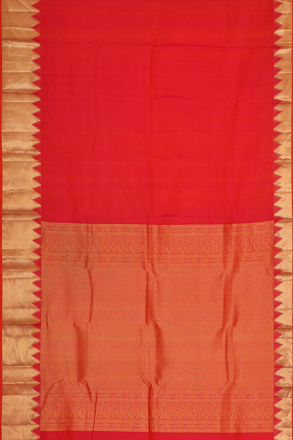 Kanchipattu Red Brocade Saree
