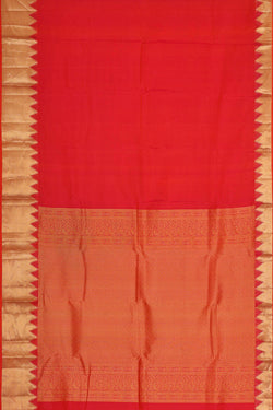 Image of Kanchipattu Red Brocade Saree