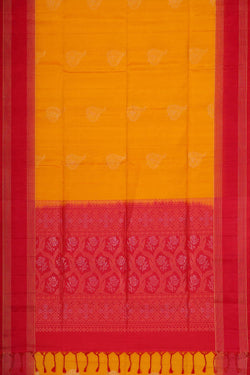 Image of Mustard Yellow Silk Saree
