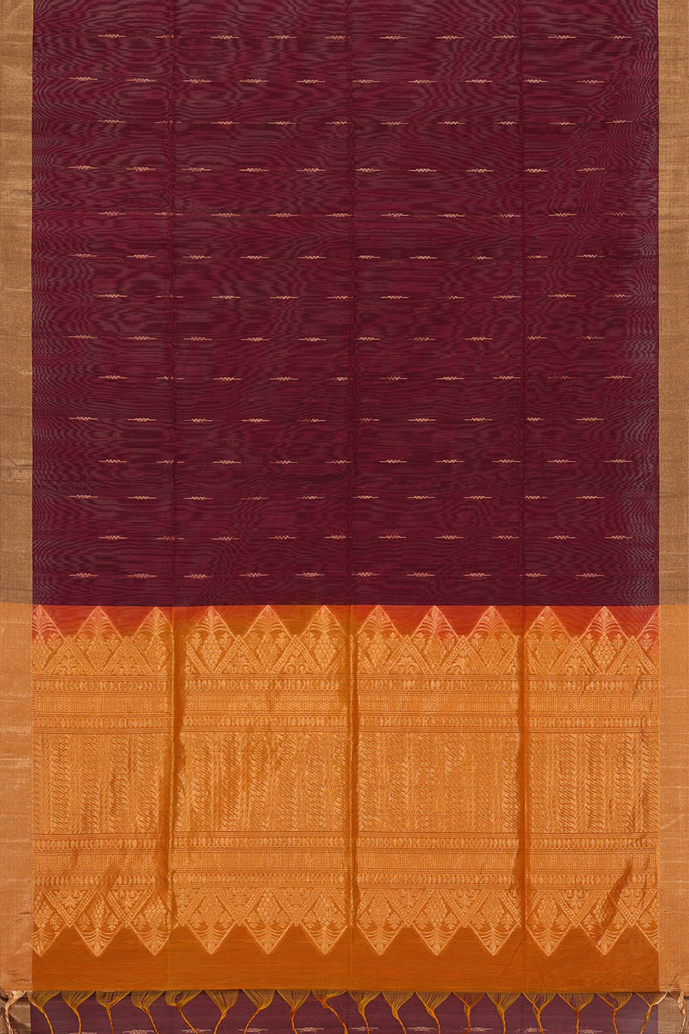 Image of South Cotton Silk Wine Purple Saree