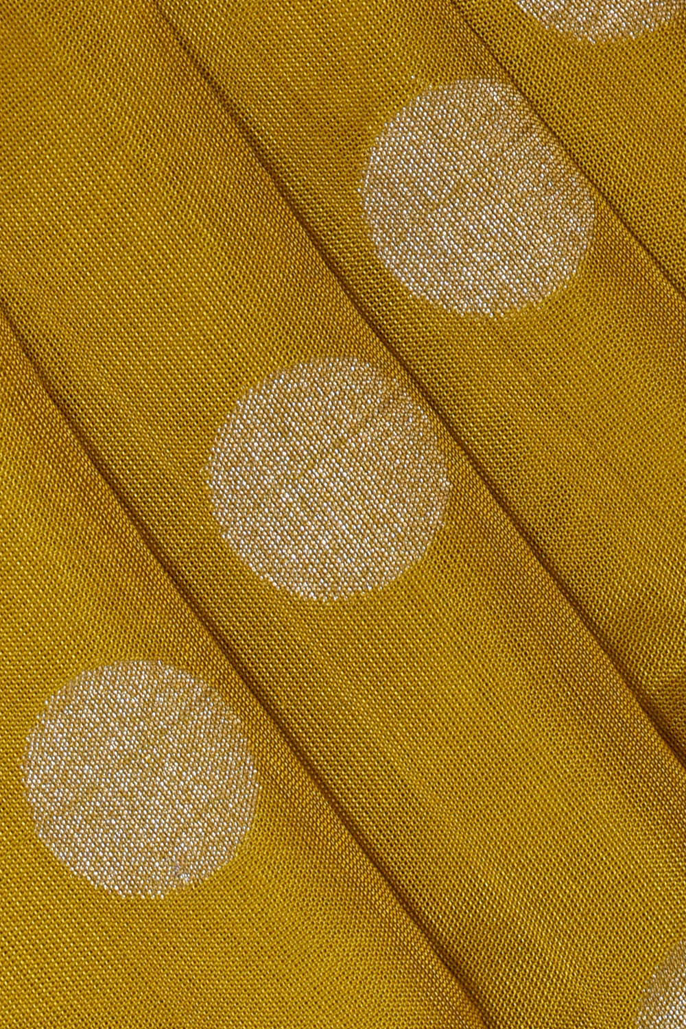 Image of Venkatagiri Silk Mustard Yellow Saree