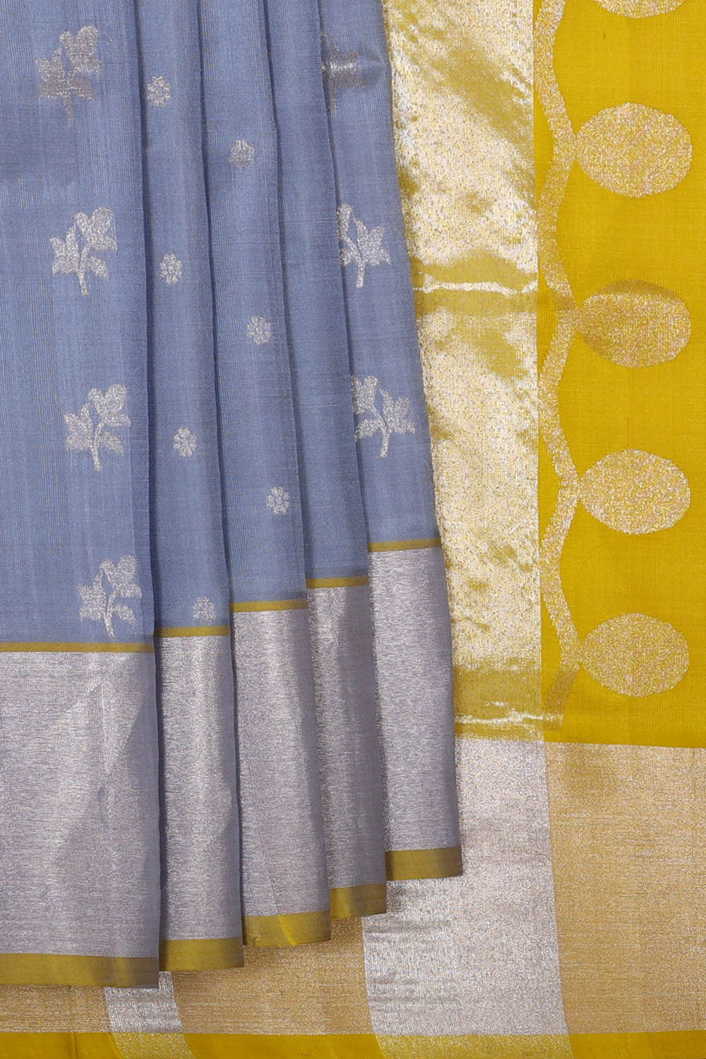 Image of Venkatagiri Silk Grey Saree