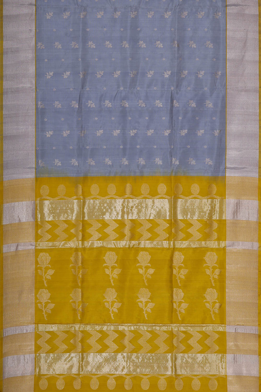 Image of Venkatagiri Silk Grey Saree