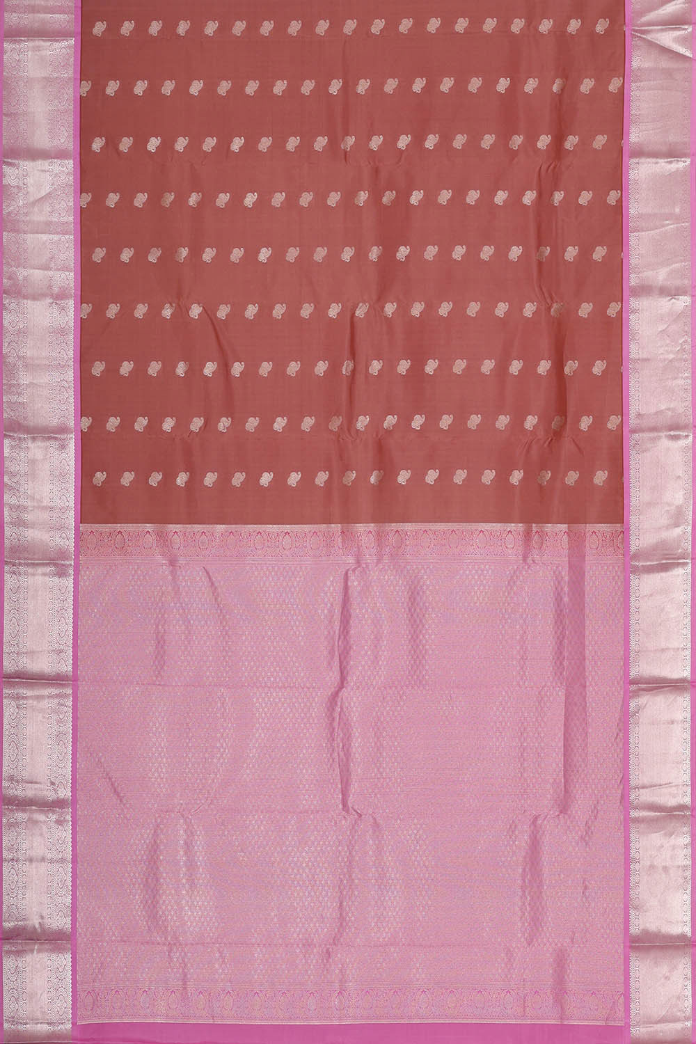 Kanchipattu Brown Brocade Saree