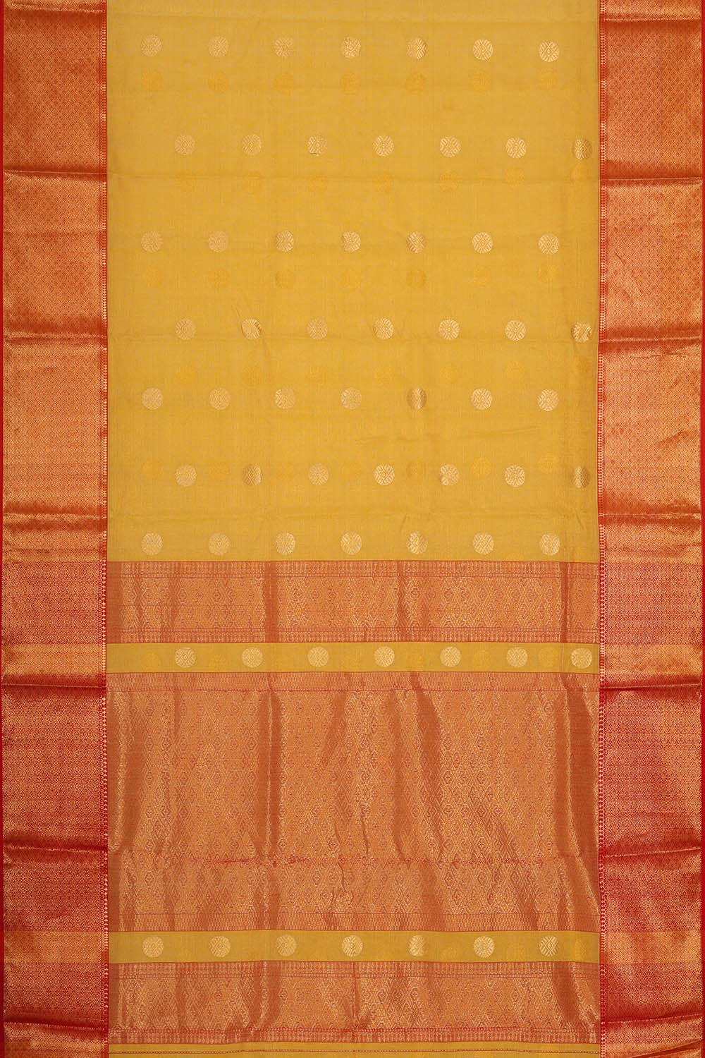 Chanderi Silk Mustard Yellow Saree