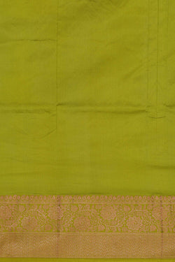 Image of Banarasi Khatan Silk Dark Green Saree